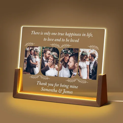 Vista 22 de Regalos de cumpleaños personalizados para el día del padre, para papá, de hija, hijo, esposa, marco de fotos con placa acrílica personalizada