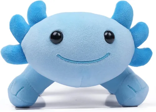 Vista 3 de Axolotl - Juguete de peluche, suave y lindo ajolote de 10.8 pulgadas, almohada de felpa de algodón de peluche Kawaii Salamandra Animal para niños