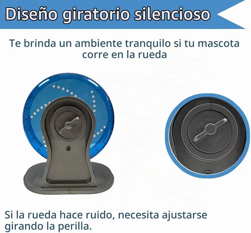 Vista 5 de Petest Rueda de ejercicio para hámster, ruedas silenciosas para hámster, diámetro de 6.7 pulgadas, color azul
