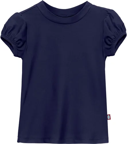 Vista 7 de City Threads Girls' Puff Short Sleeve Rashguard Swim Shirt negro