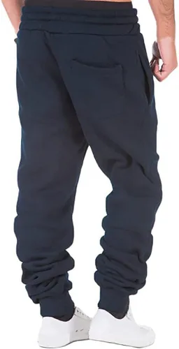 Vista 3 de Pantalones deportivos holgados para hombre, pantalones deportivos casuales elásticos con bolsillos, pantalones de trabajo para correr, pantalones