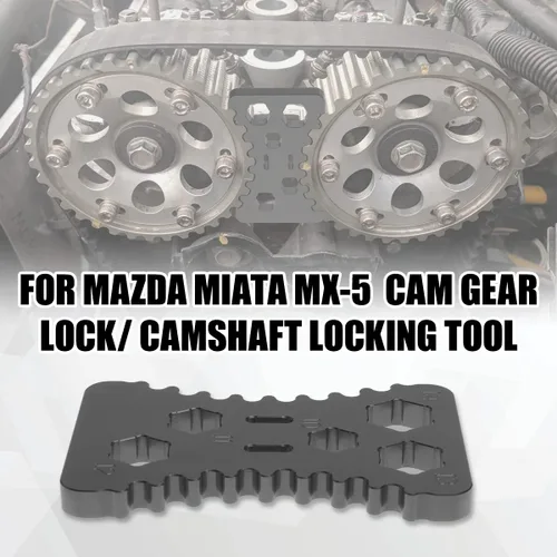 Vista 2 de Herramienta de bloqueo del árbol de levas para Mazda Miata X-5 1990-2005, herramienta de aluminio para instalación de correa de distribución