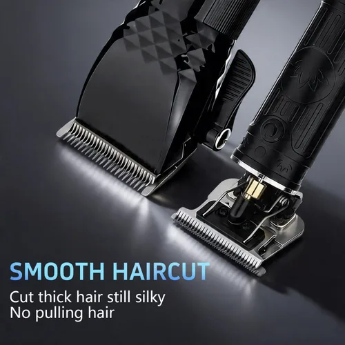 Vista 4 de Soonsell Cortapelos para hombres, juego de cortapelos y recortadora de peluquería profesional, cortadora de pelo inalámbrica para peluquero, juego