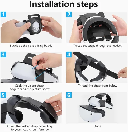 Vista 7 de Head Strap for Playstation VR2, PSVR 2 Strap Accessories Compatible with PS5 VR2 -Adjustable, Enhanced Comfort, Reduce Head Pressure