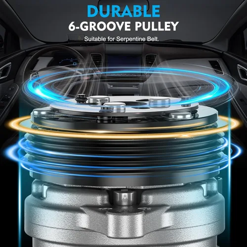 Vista 3 de Compresor de CA con embrague compatible con Nissan Altima 2.5L 2007-2012, Sentra 2.5L 2007-2012