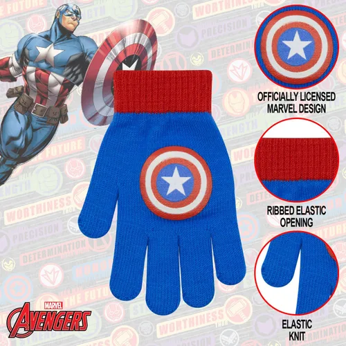 Vista 2 de Marvel Paquete de 6 guantes y mitones de invierno para niños de Spiderman, guantes de invierno para niños de 5 a 13 años, guantes para niños de 2 a