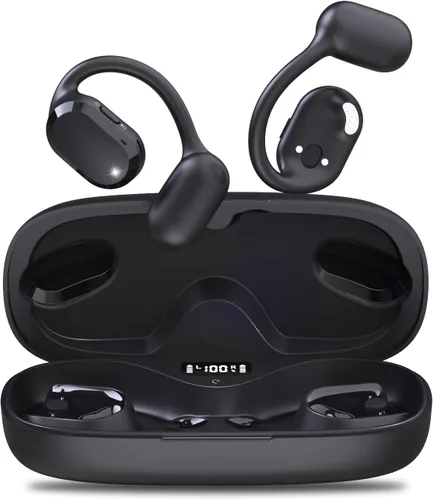 Vista 12 de BANIGIPA Auriculares de oreja abierta con micrófono de brazo desmontable, auriculares Bluetooth 5.4 con micrófono de cancelación de ruido