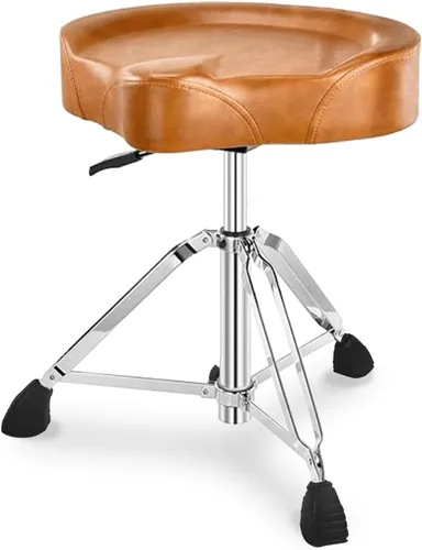 Vista 8 de Banco de tambor de sillín, trono de batería hidráulico de servicio pesado, asiento de batería de espuma viscoelástica ergonómico, silla de batería