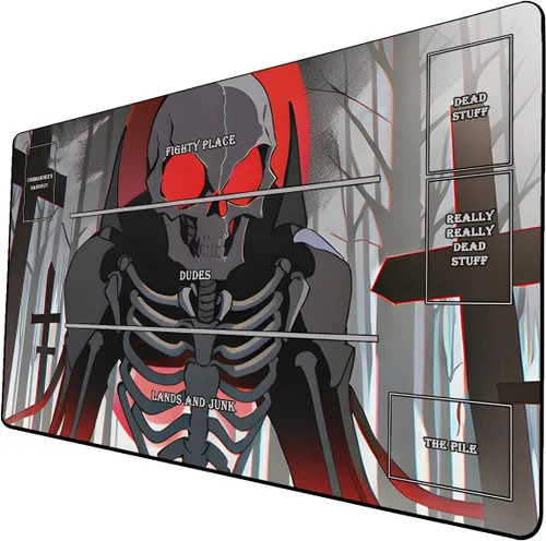 Vista 39 de Tapete de juego de cartas coleccionables AI Painting – Tapete de juego MTG con zonas, 24 x 14 pulgadas, tapete de juego MTG de alta calidad – El