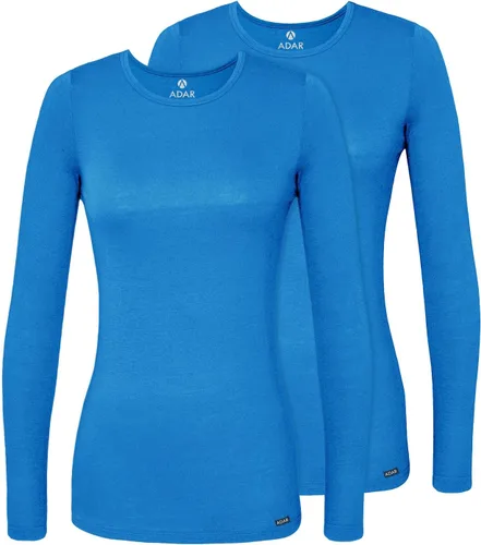 Vista 10 de Adar Underscrubs - Camiseta de manga larga para mujer, 2 unidades Azul marino
