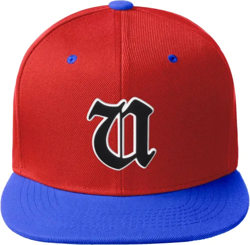 Vista 531 de Daxton Gorra clásica con visera de billete plano con letras del alfabeto inglés antiguo de la A a la Z
