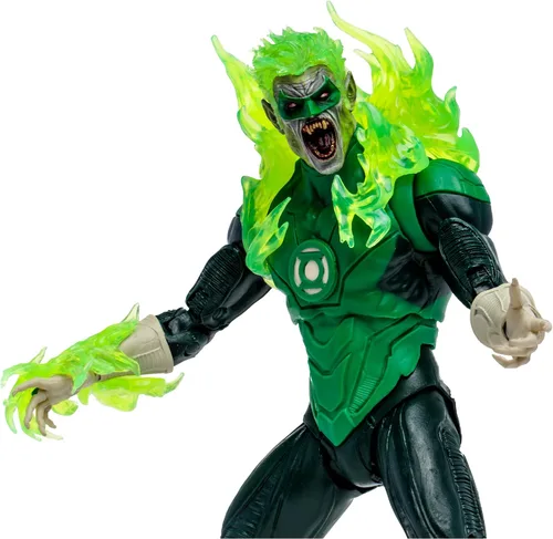 Vista 2 de DC Multiverse vs Vampires - Figura de acción exclusiva de 7 pulgadas, etiqueta dorada de linterna verde vampiro