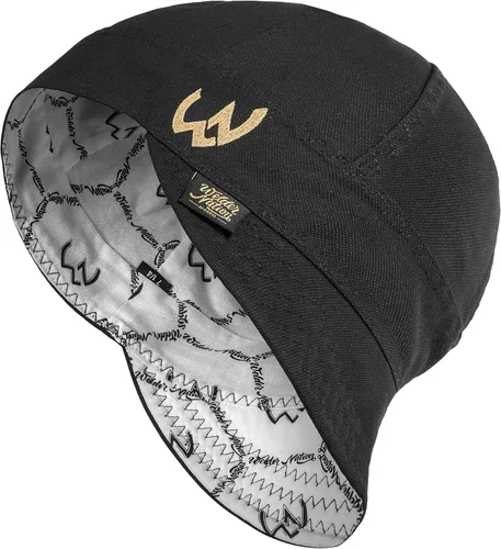 Vista 7 de Welder Nation 8 paneles 10 oz Gorra de soldadura premium 100% algodón interior y exterior de lona de pato - Protectora, duradera, resistente