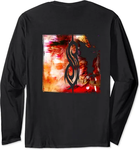 Vista 2 de Camiseta de manga larga con logotipo de Slipknot, Negro, S