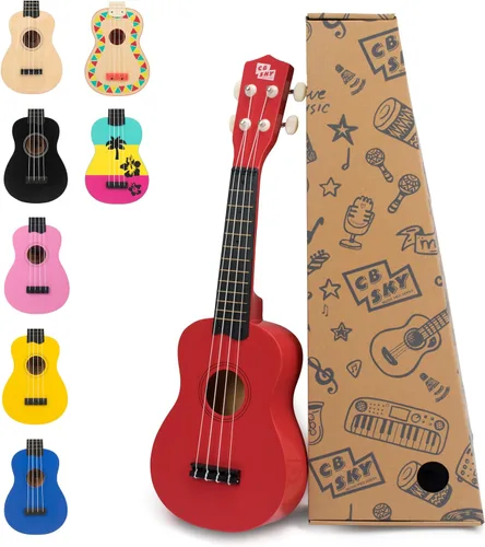 Vista 7 de Ukelele soprano 21"/53cm para niños, principiantes y estudiantes (negro)