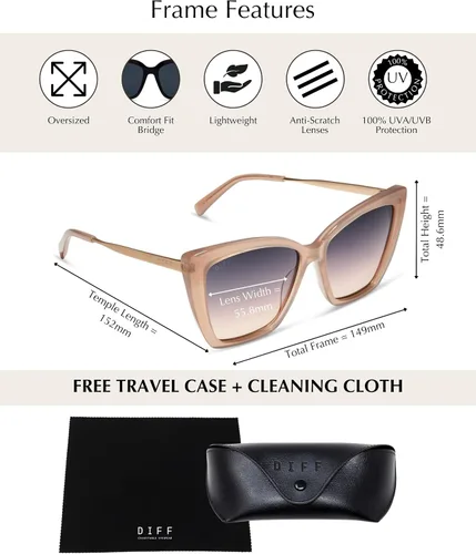 Vista 2 de Diff Eyewear - Becky II - Gafas de sol clásicas para mujer