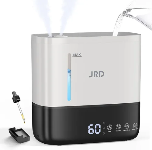 Vista 8 de JRD Top Fill Humidificadores de 4 L para dormitorio, humidificadores de niebla fría para habitaciones grandes, tiempo de funcionamiento de 40 horas
