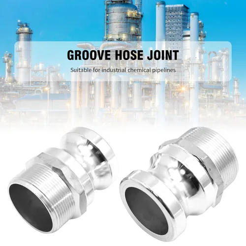 Vista 3 de Kit de 2 tapones antipolvo de acoplamiento Camlock de polipropileno de 2 pulgadas, ajuste F-200, ajuste de bloqueo de leva, ajuste de ranura de leva