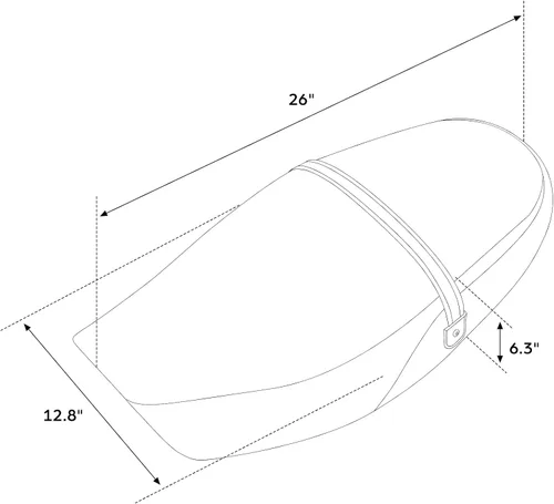 Vista 4 de TCT-MOTORPARTS Asiento de pasajero de una pieza para Kawasaki Z900RS ZR900 2018-2024 (negro)