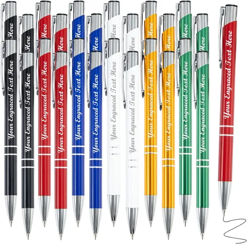 Vista 37 de Bolígrafos personalizados a granel con grabado sin nombre, bolígrafo de impresión personalizada, bolígrafo de metal pastel, regalo personalizado