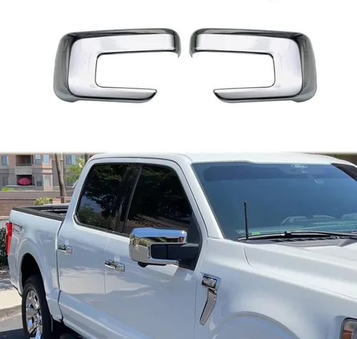 Vista 8 de Cubierta de la tapa del espejo lateral de la revisión del coche trasero para Ford F150 F-150 2021 2022 2023 Accesorios exteriores Decoración 2PCS