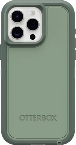 Vista 8 de OtterBox Funda transparente para iPhone 15 Pro MAX (solamente) Defender Series XT, lado oscuro (negro/transparente), sin pantalla, resistente, se
