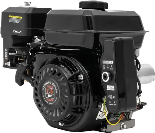 Vista 11 de Motor diésel de 4 tiempos 3HP 196CC, motor industrial refrigerado por aire de un solo cilindro con arranque manual de retroceso e inyección directa
