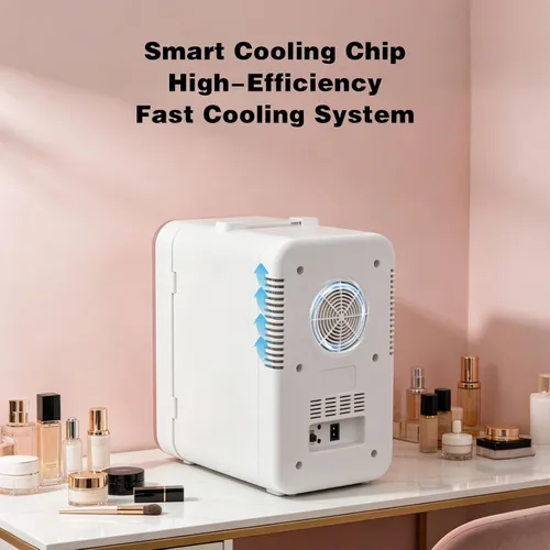 Vista 5 de Mini refrigerador para el cuidado de la piel para dormitorio A-blanco-espejo