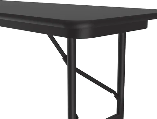 Vista 4 de Mesa plegable laminada comercial Correll 30x60 en granito negro