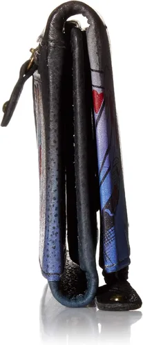 Vista 3 de Anna by Anuschka - Cartera de piel pintada a mano para mujer Multi talla única