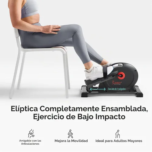 Vista 2 de Sunny Health & Fitness Under Desk Pedal Elliptical Machine Leg Exerciser