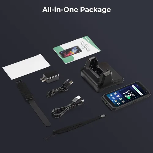 Vista 9 de SVANTTO Escáner de código de barras Android 13 con cargador de muelle, motor de escaneo de código de barras 1D/2D/QR, 4+64GB, Bluetooth 5.1, WiFi-6
