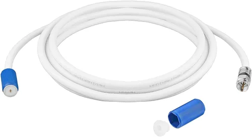 Vista 3 de Mediabridge Cable de conexión coaxial (6 pies) de triple blindaje, cable RG6 clasificado en la pared con conectores de compresión