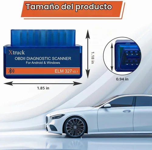 Vista 8 de ELM327 OBDII - Escáner de diagnóstico automático para coche, escáner OBD2 Bluetooth OBDII, herramienta de diagnóstico OBDII, lector de código