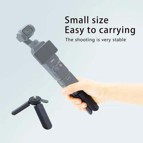 Vista 4 de Mini trípode para DJI Osmo Pocket 3, para bolsillo 3 cardán cámara trípodes soporte de escritorio