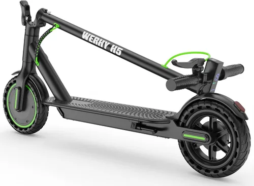 Vista 13 de WERHY Scooter eléctrico, motor potente de 350 W/500 W y neumático de 8.5 Amarillo-gris