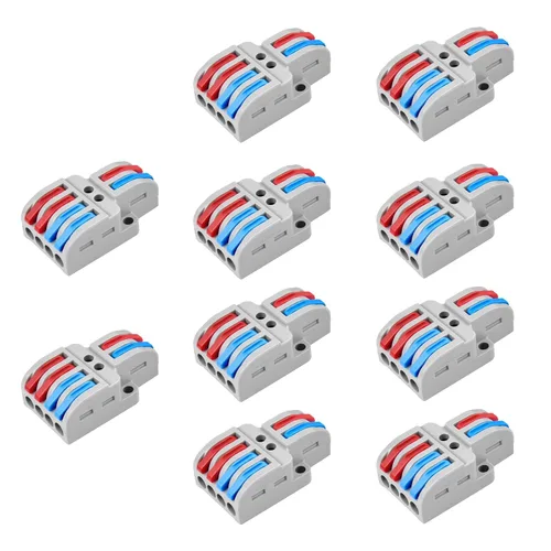 Vista 31 de Nineleaf Conectores de cable de palanca, conectores compactos de empalme de alambre en línea, terminales eléctricos modulares reutilizables 1 en 1
