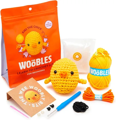 Vista 10 de The Woobles Kit de ganchillo para principiantes, kit de animales de punto y ganchillo fácil de artes y manualidades, como se ve en Shark Tank