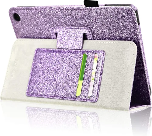 Vista 3 de ACdream Funda para tablet Fire HD 8 y 8 Plus de 10ª generación 2021, funda delgada de piel sintética, con soporte plegable, encendido y apagado