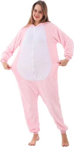 Vista 8 de WAFUNNE Pijamas de animales para adultos, disfraces de una pieza para hombres, mujeres, unisex, adolescentes, rana verde