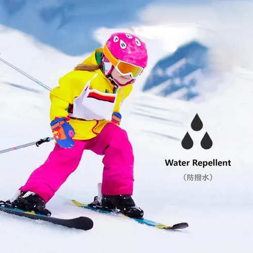 Vista 6 de JEELAD Guantes de nieve para niños, guantes de esquí de invierno, guantes de snowboard para niños y niñas, guantes de nieve de invierno
