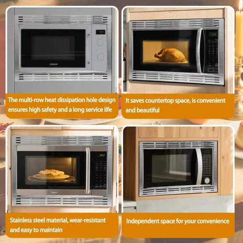 Vista 6 de NN-TK922SS - Kit de molduras de 27 pulgadas para hornos microondas de 2.2 pies cúbicos compatible con Panasonic, 27 pulgadas, acero inoxidable