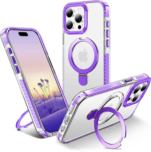 Vista 132 de UMIONE - Funda con diseño de anillo magnético giratorio de 360° para iPhone 11, soporte de bucle invisible integrado, compatible con Magsafe, funda
