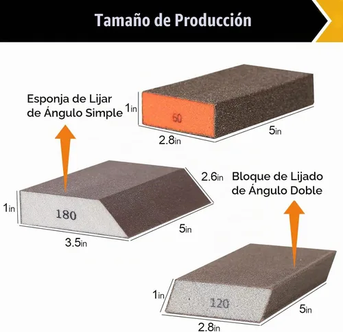 Vista 4 de BOSHCRAFT Juego de 8 esponjas de lijado, grano 80/120/180/220, 2 piezas cada una, bloque de lijado lavable y reutilizable para paneles de yeso