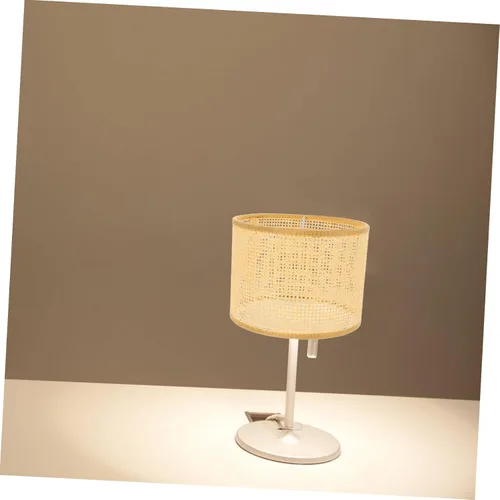 Vista 7 de Yardwe Pantalla de lámpara colgante tejida de ratán bohemio cubierta de lámpara colgante cubierta de luces de techo de granja cubierta de lámpara
