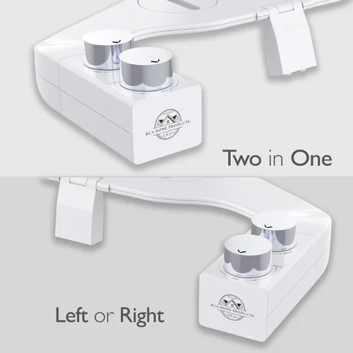 Vista 2 de BIDETbidet - Accesorio de bidé ultradelgado reversible para agua caliente izquierda/derecha con control de temperatura, juego de pomos