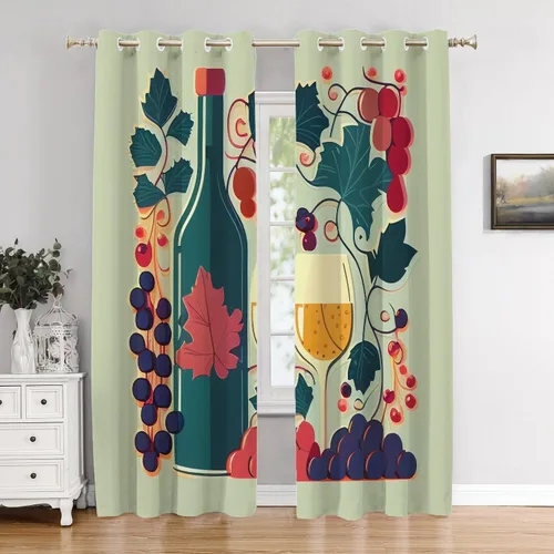 Vista 22 de Cortinas opacas de cocina con pintura al óleo de Europa rosa y negra para ventanas, cenefas opacas modernas de torre Eiffel de poliéster multicapa