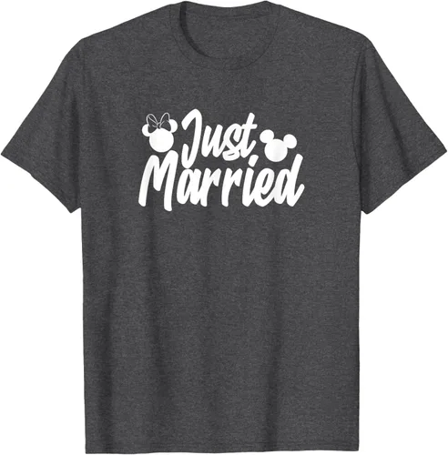 Vista 12 de Disney Mickey & Friends Mickey & Minnie Just Married Lyrics Camiseta Negro