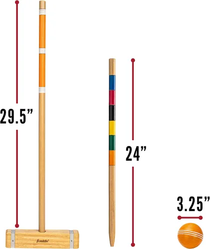 Vista 3 de Franklin Sports Juego de croquet para seis jugadores, 1