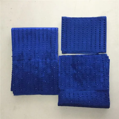 Vista 5 de MSBRIC ASO Oke - Pañuelo hecho a mano con cuentas de gele (3 piezas por bolsa) Nigerian Gele ASO Oke Headtie - 3 piezas por bolsa, color 5562